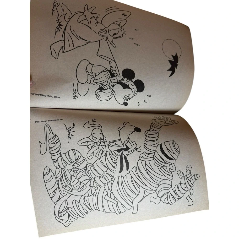 VTG Disney Mickey & Friends Halloween Golden Coloring Book 1997 Unused Rare